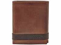 Fossil Brieftasche für Männer Quinn, 100% Leder Trifold braun 8,5 cm L x 2 cm...