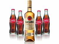 Cuba Libre Set - Bacardi Carta Oro Gold Rum 0,7l 700ml (40% Vol) + 4x Coca Cola...