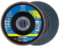 PFERD TOOLS POLIFAN-Z-BOX &ndash; 10 x F&auml;cherscheibe 125mm, Z60, 22,23 mm Bohrung,
