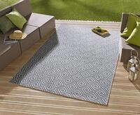 NORTHRUGS In- und Outdoor Teppich Karo 80x150cm - Wetterfest Modern Geometrisches