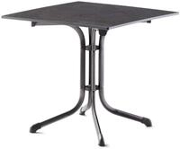 SIEGER KT 3130-55 Boulevard-Klapptisch mit vivodur-Platte 80x80 cm, Stahlrohrgestell,