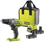 RYOBI 18 V ONE+ Akku-Bohrschrauber R18DD3-220S, max. 50 Nm Drehmoment, 2 G&auml;nge,