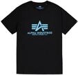 Alpha Industries Herren Basic T-Shirt,Schwarz (Black/Blue 93), Medium