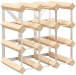 vidaXL Kiefernholz Massiv Weinregal f&uuml;r 12 Flaschen Modern Flaschenregal