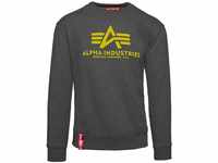 Alpha Industries Basic Sweater Sweatshirt für Herren Charcoal Heather