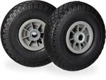 Relaxdays, schwarz-grau 2X Sackkarrenrad, pannensichere Vollgummireifen, 3.00-4 Zoll,