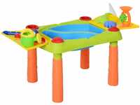 HOMCOM Kinder Sand- und Wasserspieltisch matschtisch Kinder Outdoor Spieltisch
