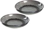 LEONARDO HOME Teller Matera 2-er Set, 20,7 cm, 2 tiefe Keramik Teller,