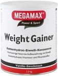 Megamax Weight Gainer Vanille 1,5 kg 0,5% Fett | Vitamine, hochwertige...