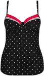 Lascana Damen B&uuml;gel-Tankini-Top | bauchbedeckend, Miederverst&auml;rkung,...