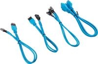 Corsair Premium Sleeved Front Panel Extension Kabel Verl&auml;ngerungskit, Blau