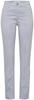 BRAX Damen Style Mary Five-Pocket Baumwollsatin Hose, Grey Melange, 36W / 32L
