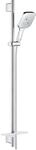 GROHE Rainshower 130 SmartActive Cube | Brausestangenset 3 Strahlarten | moon white 