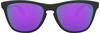 OAKLEY Unisex-Adult Frogskins Sunglasses, Matt Black/Prizm Violet, 55 mm