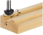 Festool Hohlkehlfr&auml;ser HW S8 R9,7 - Schaftdurchmesser 8 mm