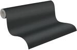 A.S. Cr&eacute;ation Uni-Vliestapete in Textiloptik &ndash; Schwarz &ndash; 10,05 x 0,53 m