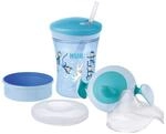 NUK 3-in-1 Trinklernset mit Trainer Cup Schnabeltasse (6+ Monate), Magic Cup 360&deg;