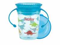 Nuby - Tritan 360° Wonder Cup mit Handgriffen - Aqua - 240ml - 6 Monate, Blau