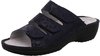 Rohde 5772 Cremona Damen Schuhe Pantoletten Clogs Leder, Größe:40 EU, Farbe:Blau