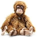 Steiff Kuscheltier Alena Orang Utan, S&uuml;&szlig;es Stofftier mit Kunststoffaugen, Kinder,