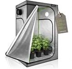 HIGHWERK Growzelt 120 x 120 x 200 cm | MyHomeGrow Grow Tent, Grau | Indoor Grow...