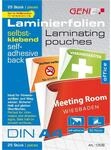 GENIE Selbstklebende Laminierfolien A4 80 Mic &ndash; 25 St&uuml;ck &ndash; Laminieren &