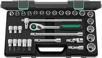 STAHLWILLE l 1/2" Steckschl&uuml;sselsatz, 31-teilig, mit QR Umschaltknarre,