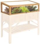 tectake&reg; Fr&uuml;hbeet Aufsatz aus Holz, witterungsbest&auml;ndig, Schutz vor Wind und