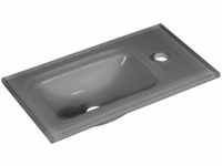 FACKELMANN Gäste WC Waschbecken 45 cm aus Glas klein grau Handwaschbecken