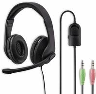 Hama PC Headset Stereo (Office Headset mit Mikrofon, 2x 3,5 mm Klinkenanschluss,