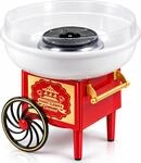 Gadgy Zuckerwattemaschine f&uuml;r Zuhause Retro Rot Wei&szlig; | Cotton Candy Maker f&uuml;r