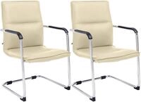 CLP Freischwinger St&uuml;hle 2er Set mit Armlehnen Seattle, Moderne...