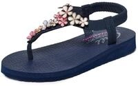 Skechers Damen Meditation Glass Daisy Slingback Sandalen, Navy Mitobuck Rhinestone