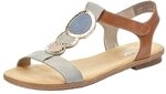 Rieker Damen 64278 Sandalen, Grau Cement Amaretto Rose Jeans 42, 42 EU