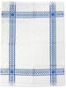 Ross Reinleinen Geschirrtuch Exquisit 60x80 cm Weiss blau, 60x80 cm