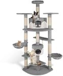 tectake&reg; Katzen Kratzbaum gro&szlig;, Katzenbaum mit Zubeh&ouml;r und Katzenspielzeug, XXL