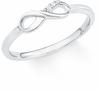 s.Oliver Ring 925 Sterling Silber Damen Ringe, mit Zirkonia synth., Silber, Infinity,