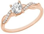 s.Oliver Zirkoniaring f&uuml;r Damen, 925 Sterling Silber, Ros&eacute; vergoldet, Gr&ouml;&szlig;e: