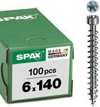 IN.FORCE, 6 x 140 mm, 100 St&uuml;ck, Vollgewinde, Zylinderkopf, T-STAR plus T30,...