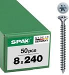 SPAX Holzbauschraube, 8, 0 x 240 mm, 50 St&uuml;ck, T-Star plus, Senkkopf mit