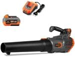 FUXTEC Akku Laubbl&auml;ser 20V FX-E1LB20 - Inklusive 1 x Li-Ion 4Ah-Akku und 2,4A