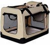 lionto Hundetransportbox faltbar für Reise & Auto, 90x61x65 cm, stabile Transportbox