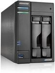 Asustor Lockerstor 2 AS6602T 2 Bay NAS - Netzwerkspeicher Geh&auml;use, Quad Core 2.0GHz