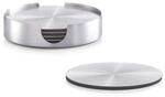 Zeller 27239 Glasuntersetzer-Set, 7-tlg., Edelstahl, ca. &Oslash; 10 cm, Untersetzer rund