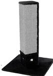 Kerbl Pet Kratzs&auml;ule 4-Corner | Schwarz, 48 &times; 48 &times; 80 cm, Holz, Pl&uuml;sch und Sisal,