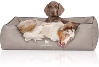 Knuffelwuff Hundebett Scottsdale aus Kunstleder XXL 120 x 85cm Hellgrau