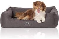 Knuffelwuff Orthop&auml;disches Hundebett Leano aus Velours mit Handwebcharakter