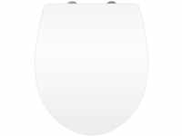 WENKO WC-Sitz Hochglanz Acryl Weiß, High Gloss Oberfläche, hygienischer