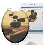 SCH&Uuml;TTE WC-Sitz Holzkern SEA STONE, Toilettensitz mit Absenkautomatik, passend f&uuml;r