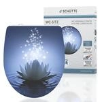 SCH&Uuml;TTE WC-Sitz Duroplast HG WATER LILY Hochgl&auml;nzender Toilettensitz mit